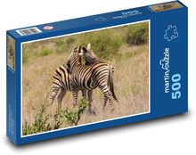 Zebras in der Savanne Puzzle 500 Teile - 46 x 30 cm