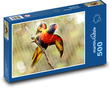 Kolorowa papuga na gałęzi Puzzle 500 elementów - 46x30 cm