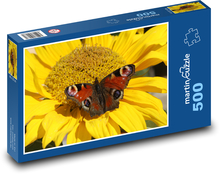 Babočka Pfauenauge, Schmetterling Puzzle 500 Teile - 46 x 30 cm