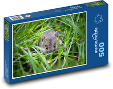 Maus im Gras versteckt Puzzle 500 Teile - 46 x 30 cm