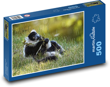 Lemur vari čierna a biela Puzzle 500 dielikov - 46 x 30 cm 