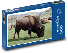 Bison in einem Wildschutzgebiet in Amerika Puzzle 500 Teile - 46 x 30 cm