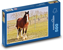 Brown horse with white bald patch Puzzle of 500 pieces - 46 x 30 cm