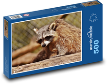 Waschbär im Zoogehege Puzzle 500 Teile - 46 x 30 cm