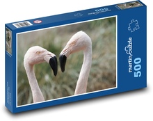 Plameňáci s černými zobáky Puzzle 500 dílků - 46 x 30 cm