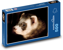 Čierna a biela fretka Puzzle 500 dielikov - 46 x 30 cm 