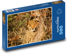 Leopard by the tree Puzzle of 500 pieces - 46 x 30 cm