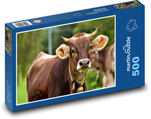 Kuh mit Glocke Puzzle 500 Teile - 46 x 30 cm