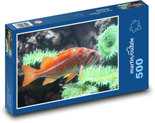 Ryba pomarańczowa na rafie koralowej Puzzle 500 elementów - 46x30 cm