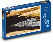 Nocna Wieża Ratusza w Brukseli Puzzle 500 elementów - 46x30 cm