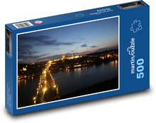 Noc Praga - Czechy Puzzle 500 elementów - 46x30 cm