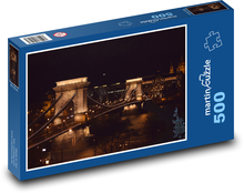 Budapešť - noční most Puzzle 500 - 46x30 cm