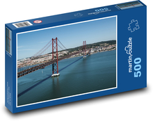 Lissabon und die Brücke 25. April Puzzle 500 Teile - 46 x 30 cm