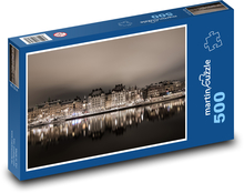 Noční panorama Stockholmu Puzzle 500 dílků - 46 x 30 cm