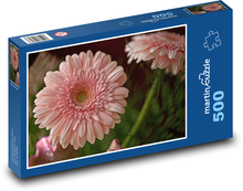 Różowa gerbera - kwiat Puzzle 500 elementów - 46x30 cm