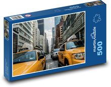 Žlté taxi v uliciach New Yorku Puzzle 500 dielikov - 46 x 30 cm 