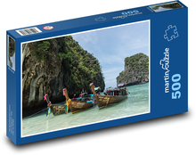 Thajské lode pri skalách Puzzle 500 dielikov - 46 x 30 cm 