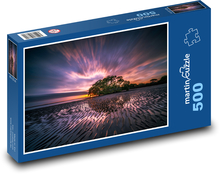 Przypływ o zachodzie słońca Puzzle 500 elementów - 46x30 cm