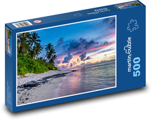 Palmen am Sandstrand Puzzle 500 Teile - 46 x 30 cm
