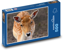 Jeleň daňko európsky, mladý Puzzle 500 dielikov - 46 x 30 cm 