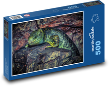 Eidechse auf dem Felsen, Eidechse Puzzle 500 Teile - 46 x 30 cm