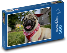 Mops, pes s vyplazeným jazykom Puzzle 500 dielikov - 46 x 30 cm 