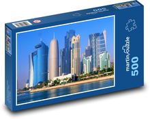 Mrakodrapy v Dauhe, Katar Puzzle 500 dielikov - 46 x 30 cm 