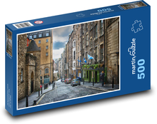 Edinburgh, Škótsko, historická ulica Puzzle 500 dielikov - 46 x 30 cm 