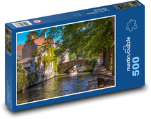 Der Fluss Reie in Brügge, Belgien Puzzle 500 Teile - 46 x 30 cm