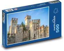 Hrad Scaligerů v Sirmione - Itálie Puzzle 500 dílků - 46 x 30 cm