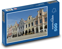 Historické domy Telč - Slovensko Puzzle 500 dielikov - 46 x 30 cm 