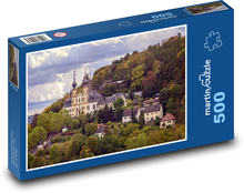 Malerisches Kloster in der Herbstlandschaft Puzzle 500 Teile - 46 x 30 cm