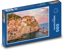 Barevné město na skále - Cinque Terre Puzzle 500 dílků - 46 x 30 cm