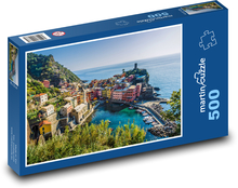Schiffe im Hafen - Cinque Terre, Italien Puzzle 500 Teile - 46 x 30 cm