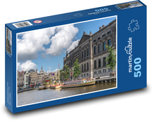 Výletne lode v Amsterdame Puzzle 500 dielikov - 46 x 30 cm 
