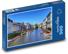 Gent, historischer Kanal in Belgien Puzzle 500 Teile - 46 x 30 cm
