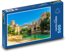 Bosna a Hercegovina - Mostar Puzzle 500 dílků - 46 x 30 cm