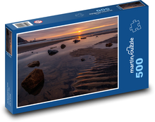 Západ slnka nad zálivom Puzzle 500 dielikov - 46 x 30 cm