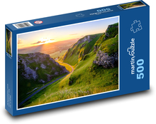 Sunset over the valley Puzzle of 500 pieces - 46 x 30 cm 