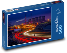 Město - elektrárna Puzzle 500 dílků - 46 x 30 cm