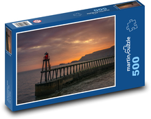 Leuchtturm am Sunset Pier Puzzle 500 Teile - 46 x 30 cm