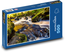 Príroda, jeseň, potok Puzzle 500 dielikov - 46 x 30 cm