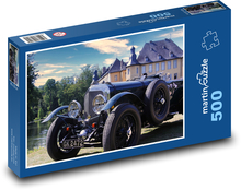 Car veteran at the castle Puzzle of 500 pieces - 46 x 30 cm 