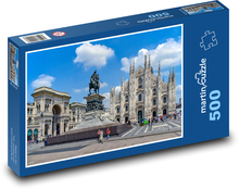 Milan, Duomo and Square Puzzle of 500 pieces - 46 x 30 cm