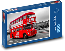 Red bus in England Puzzle of 500 pieces - 46 x 30 cm