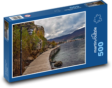 Pier lining the shore of the lake Puzzle of 500 pieces - 46 x 30 cm
