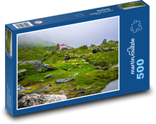 Poranna mgła nad jeziorem Puzzle 500 elementów - 46x30 cm