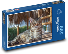 Kočka na terase Puzzle 500 dílků - 46 x 30 cm