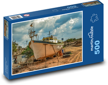 Fishing boat on land Puzzle of 500 pieces - 46 x 30 cm 