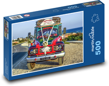 Ślubny autobus retro Puzzle 500 elementów - 46x30 cm